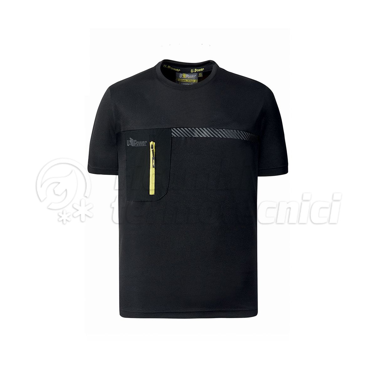 U-POWER T-SHIRT MANICA CORTA HEIQ TECHNOLOGY  MOD CRISTAL BLACK CARBON TAGLIA XXL