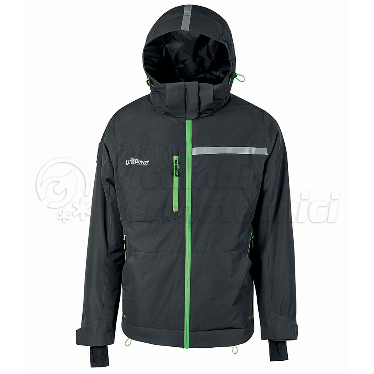 U-POWER GUSCIO GRAFENE WINK FU255RL ASPHALT GREY GREEN TAGLIA XXXXL