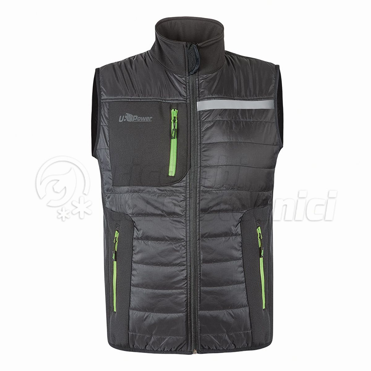 U-POWER GILLET  WALL FU278RL ASPHALT GREY GREEN TAGLIA S