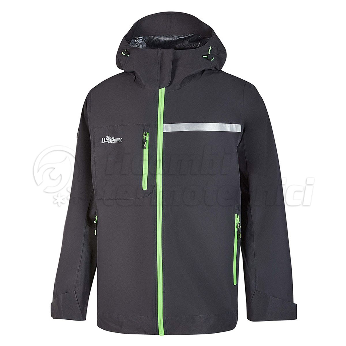 U-POWER GIACCA TUTENDO FU287RL ASPHALT GREY GREEN TAGLIA XXXL