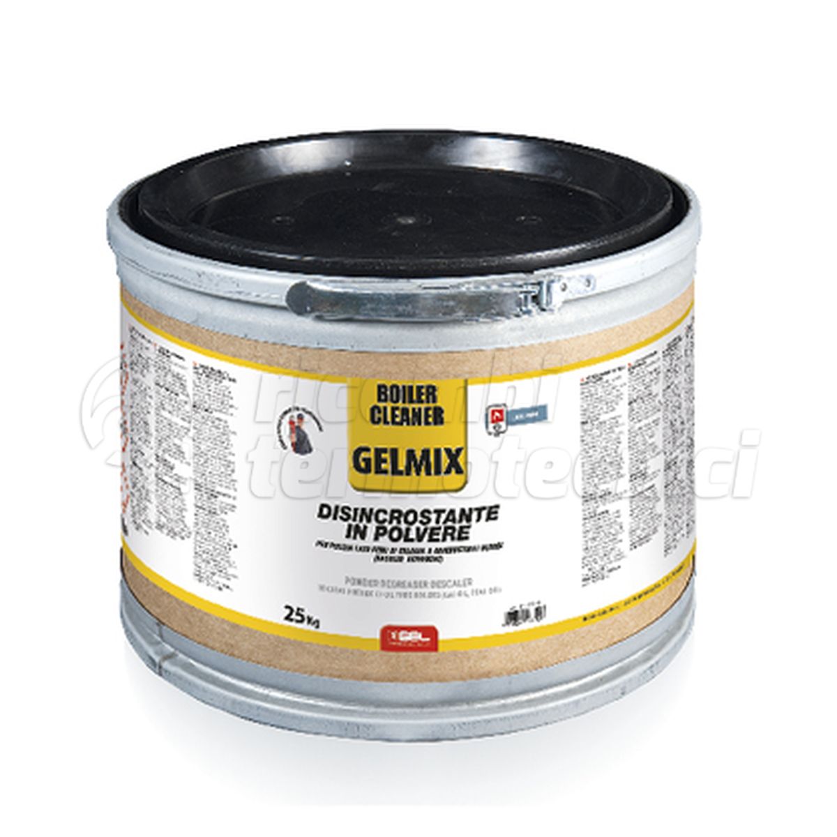 GEL DISINCROSTANTE IN POLVERE PER PULIZIA CALDAIE LATO FUMI TANICA DA 1,5 KG