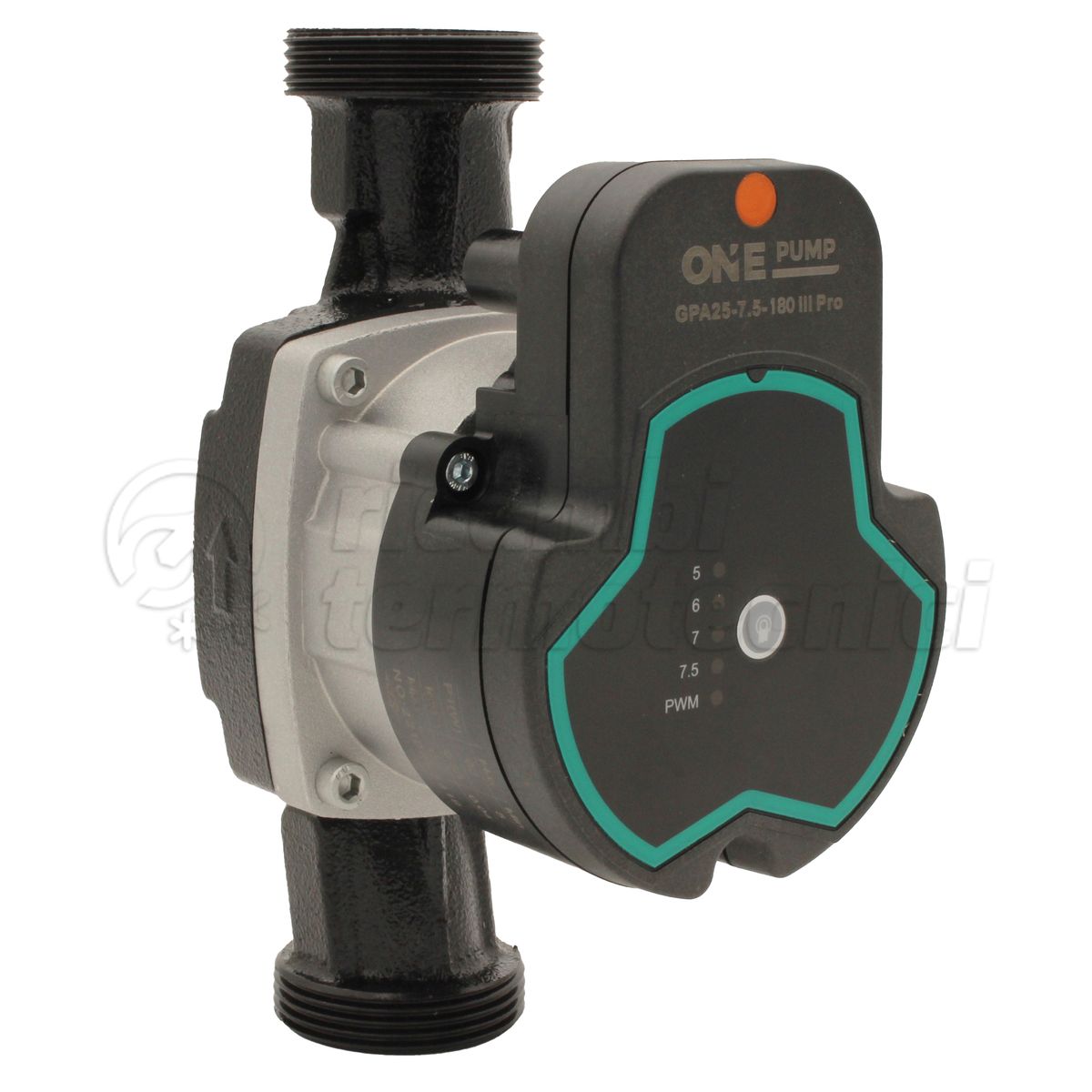 ONE PUMP CIRCOLATORE ELETTRONICO PREVALENZA 7,5 MT INTERASSE 180 MM  DN 25 ( 1''1/2) CON CAVO ALIMENTAZIONE