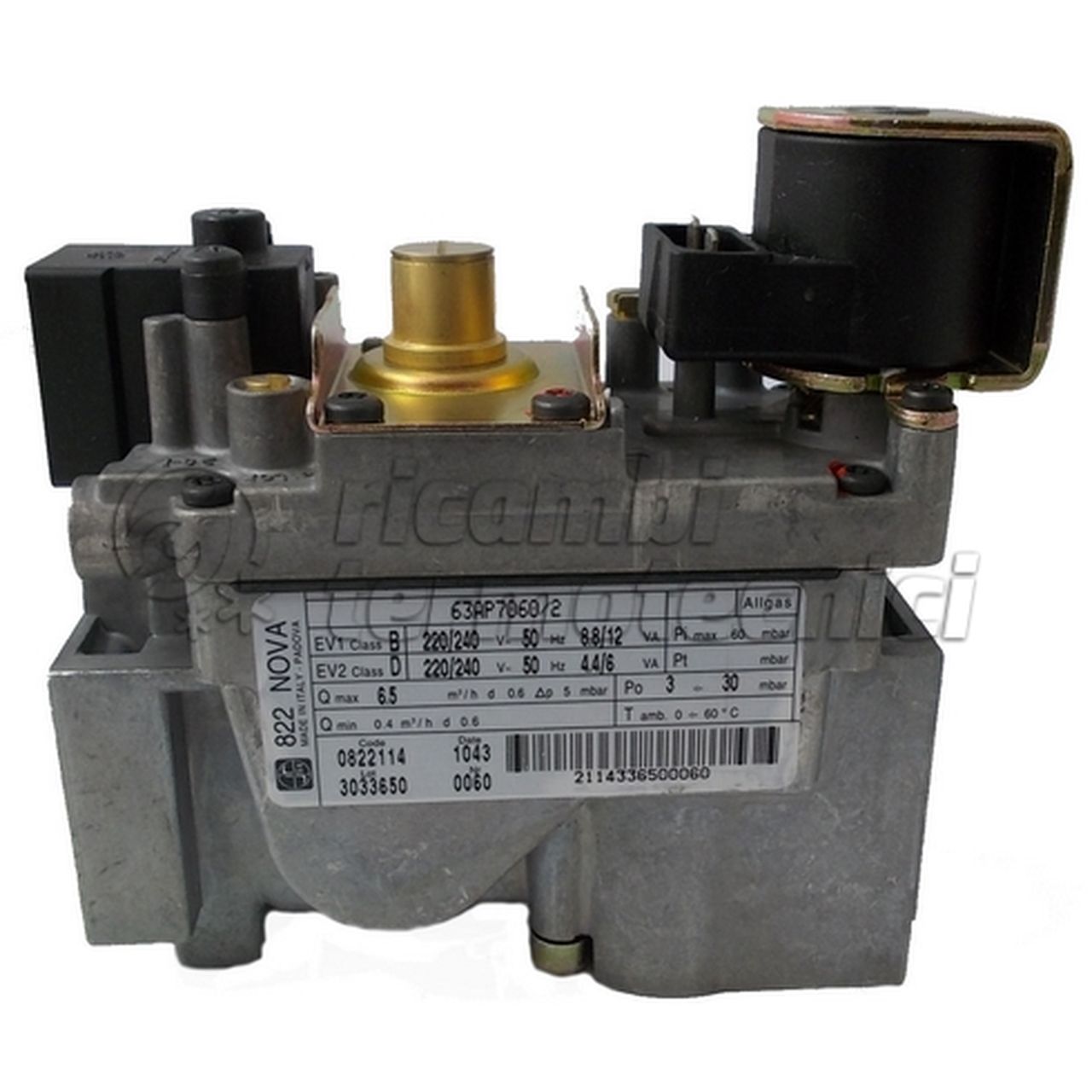 VALVOLA GAS SIT 822114 METANO SENZA LENTA ACCENSIONE