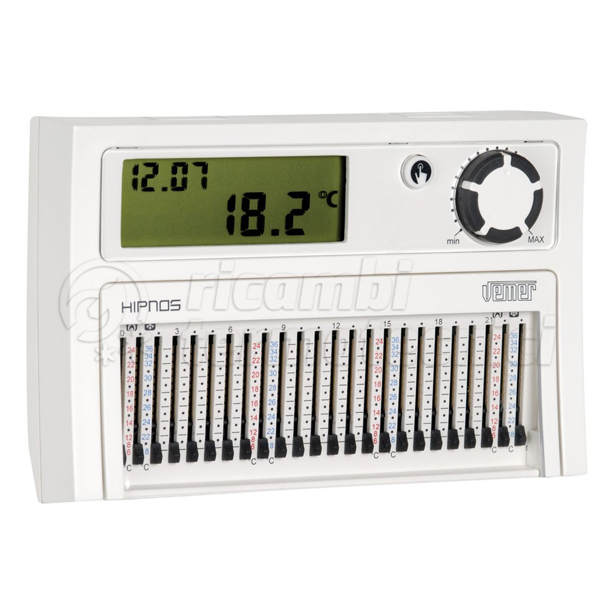 VEMER CRONOTERMOSTATO DIGITALE GIORNALIERO A CAVALIERI - 2 BATTERIE 1,5V (AA)