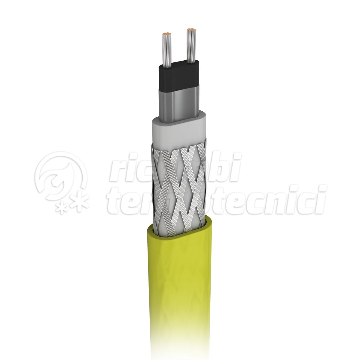 CAVO SCALDANTE AUTOREG.15W/M-CON CALZA METALLICA DI PROT+RIVEST.,TEM MAX 65°C 