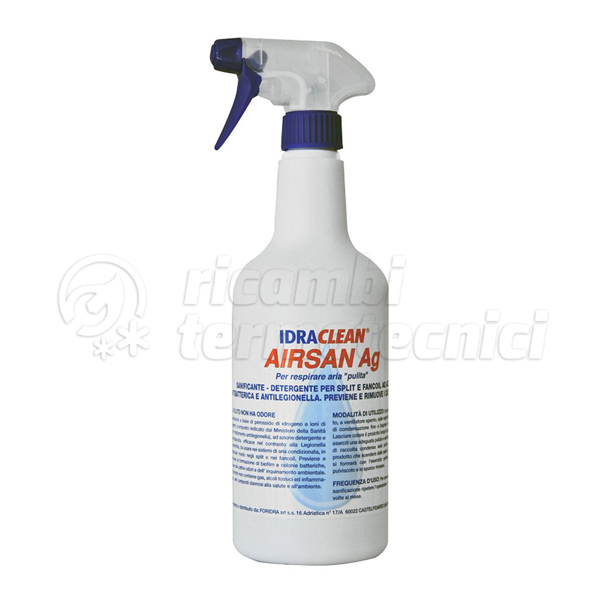 FORIDRA IDRACLEAN AIRSAN - SANIFICANTE AG ANTI LEGIONELLA BOTTIGLIA SPRAY DA 750 ML