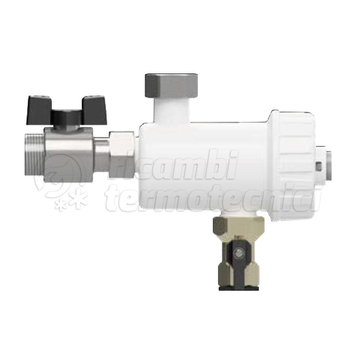 FORIDRA IDRAMAG MINI S BIANCO - FILTRO MAGNETICO 7000 GAUSS CON GHIERE GIREVOLI E VALVOLA SCARICO