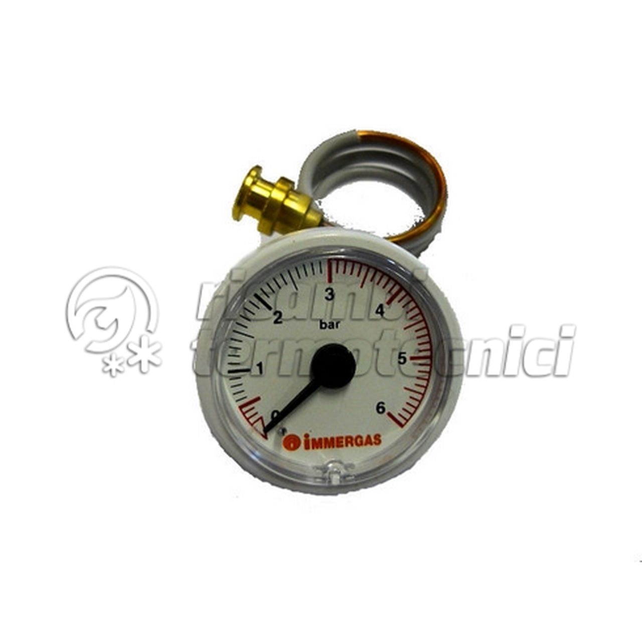 IDROMETRO T&G 0-6 BAR Ø 37 CAPILLARE L.500MM