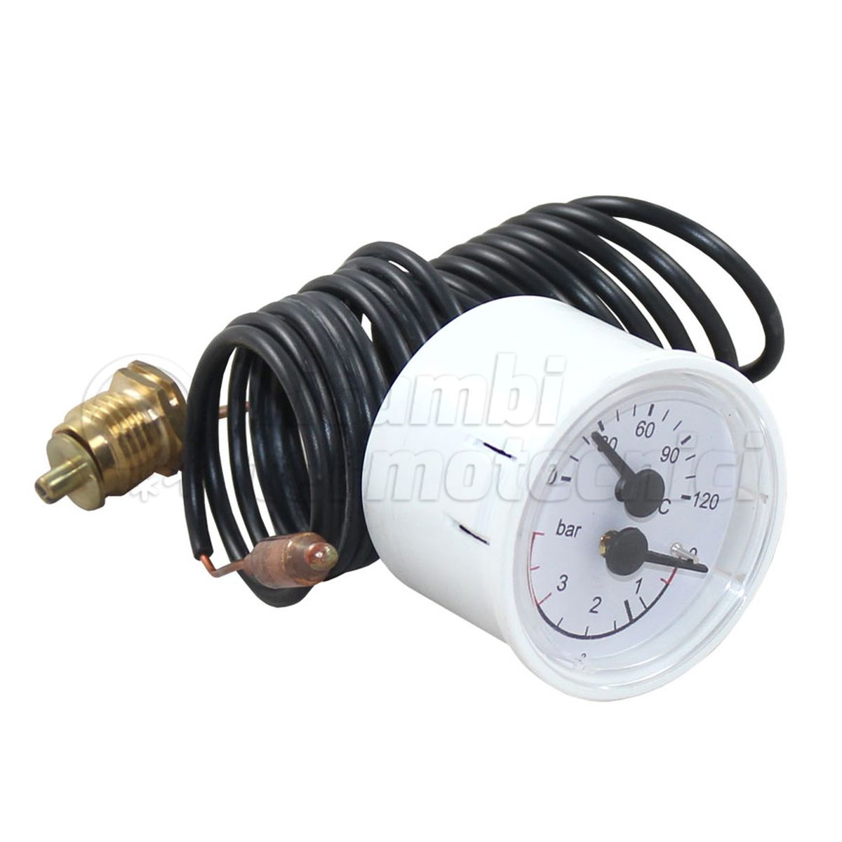 IMMERGAS TERMOIDROMETRO CEWAL Ø 40 0-120°C 0-4 BAR BIANCO