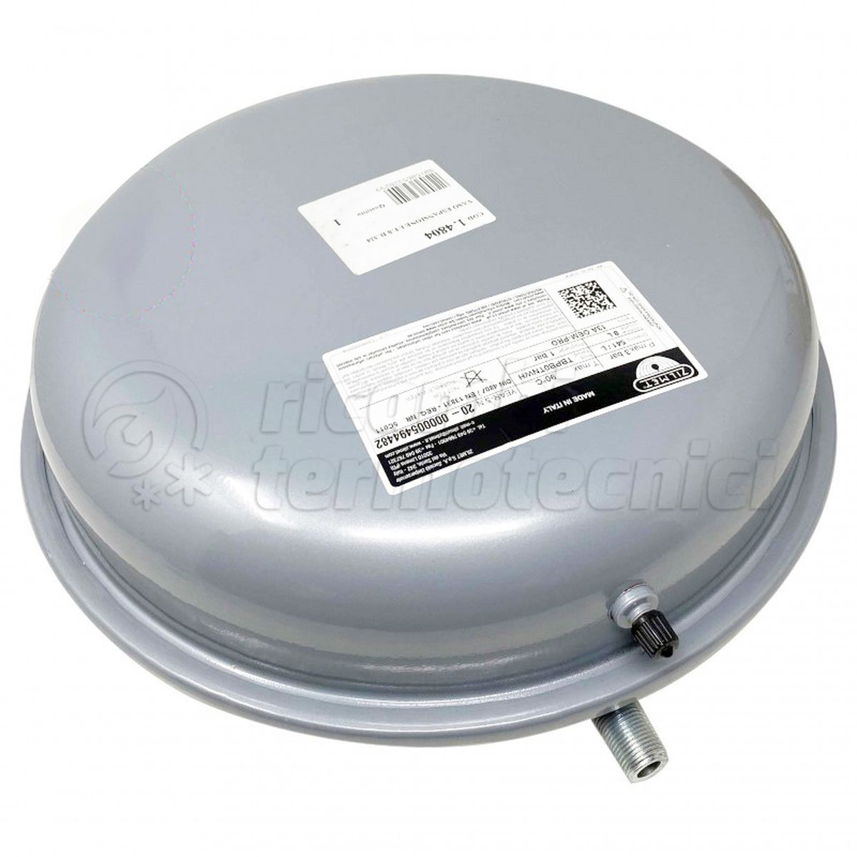 IMMERGAS VASO D'ESPANSIONE LT. 8 TONDO CON ATTACCO 3/8 M