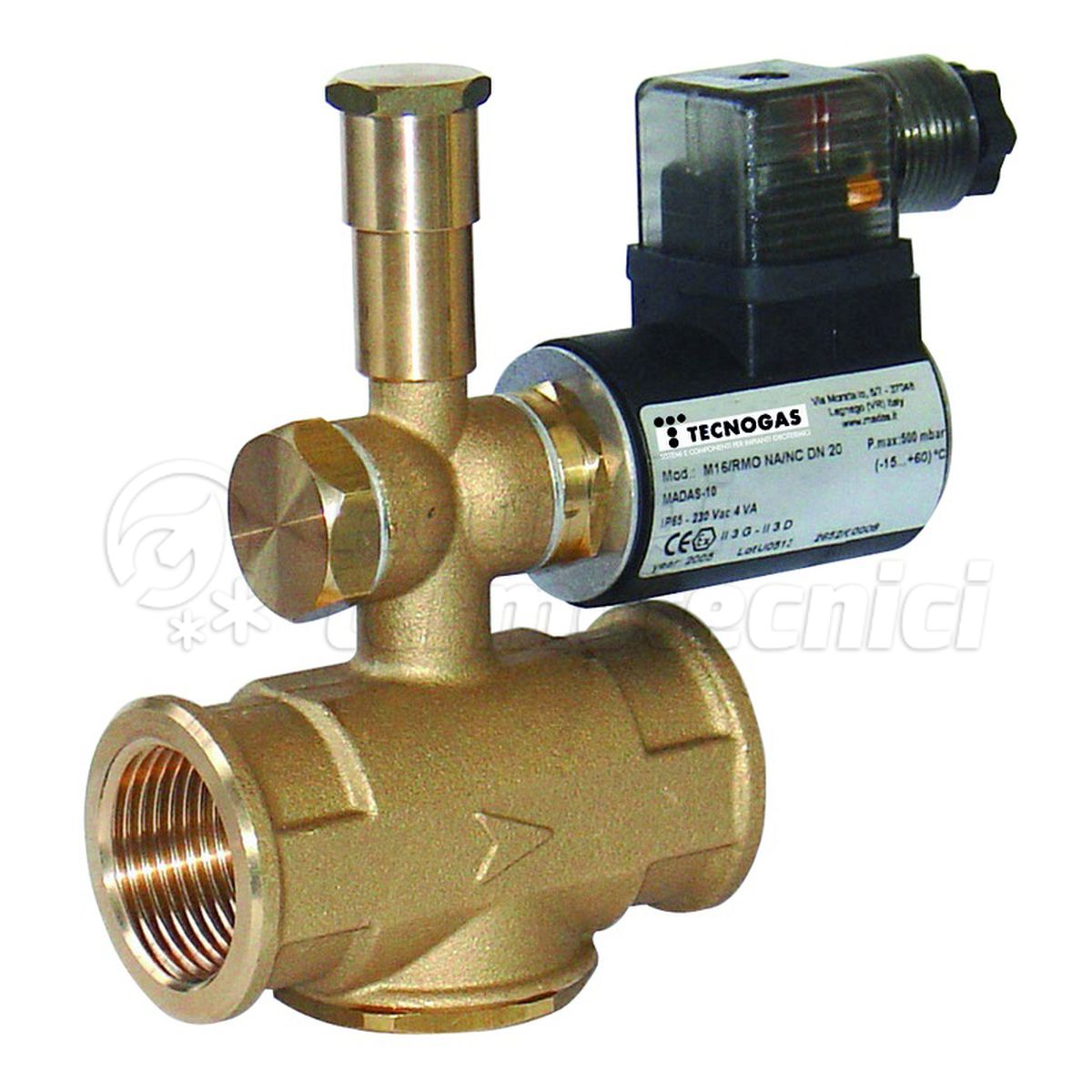 ELETTROVALVOLA RIARMO MANUALE MADAS 3/4'' NC/NA OTTONE 220V