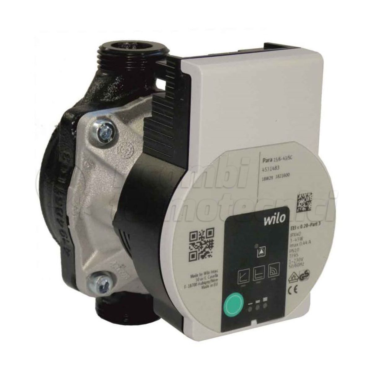 CIRCOLATORE ELETTRONICO WILO PARA 15/6-43-SC-130-6 INTERASSE 130MM Ø 1''