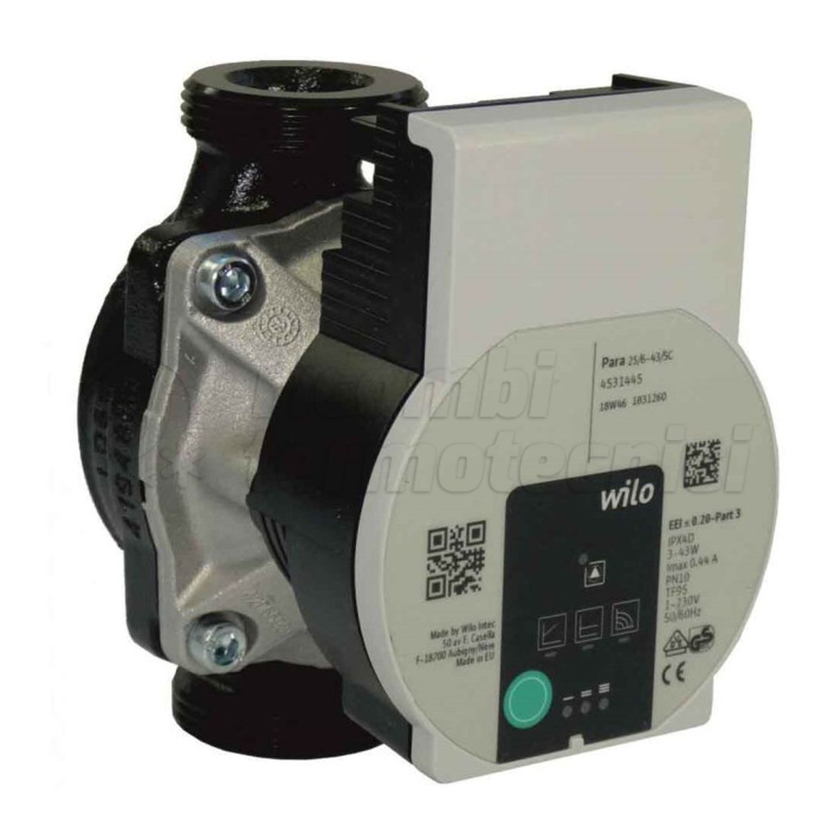 CIRCOLATORE ELETTRONICO WILO PARA 25/6-43-SC-130-12 INTERASSE 130MM Ø 1''/1/2