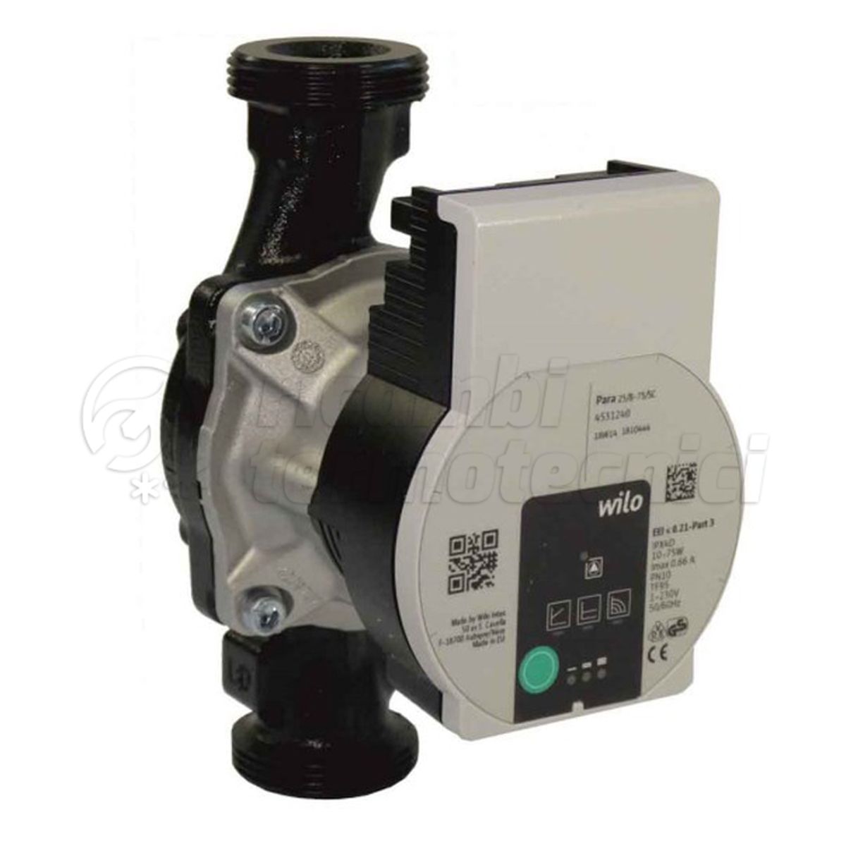 CIRCOLATORE WILO PARA 25/8-75  INTERASSE 180 MM 1''1/2