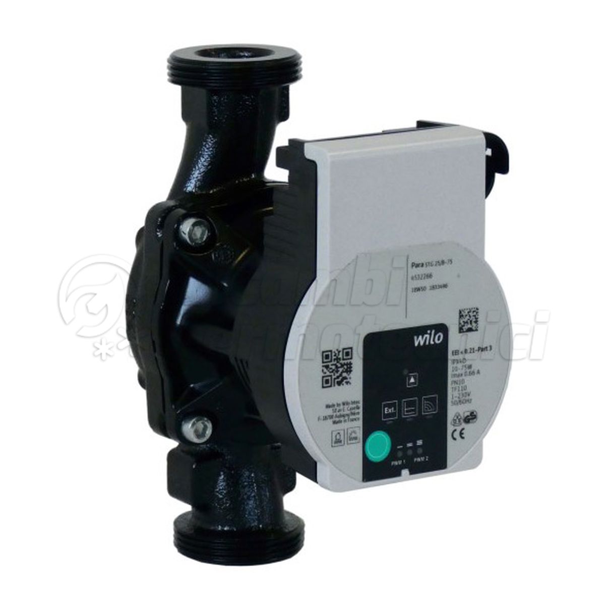 CIRCOLATORE WILO ELETTRONICOPARA STG 25/8-60-12 INT 180 D.1''1/2-PWM1-2 SOLARE