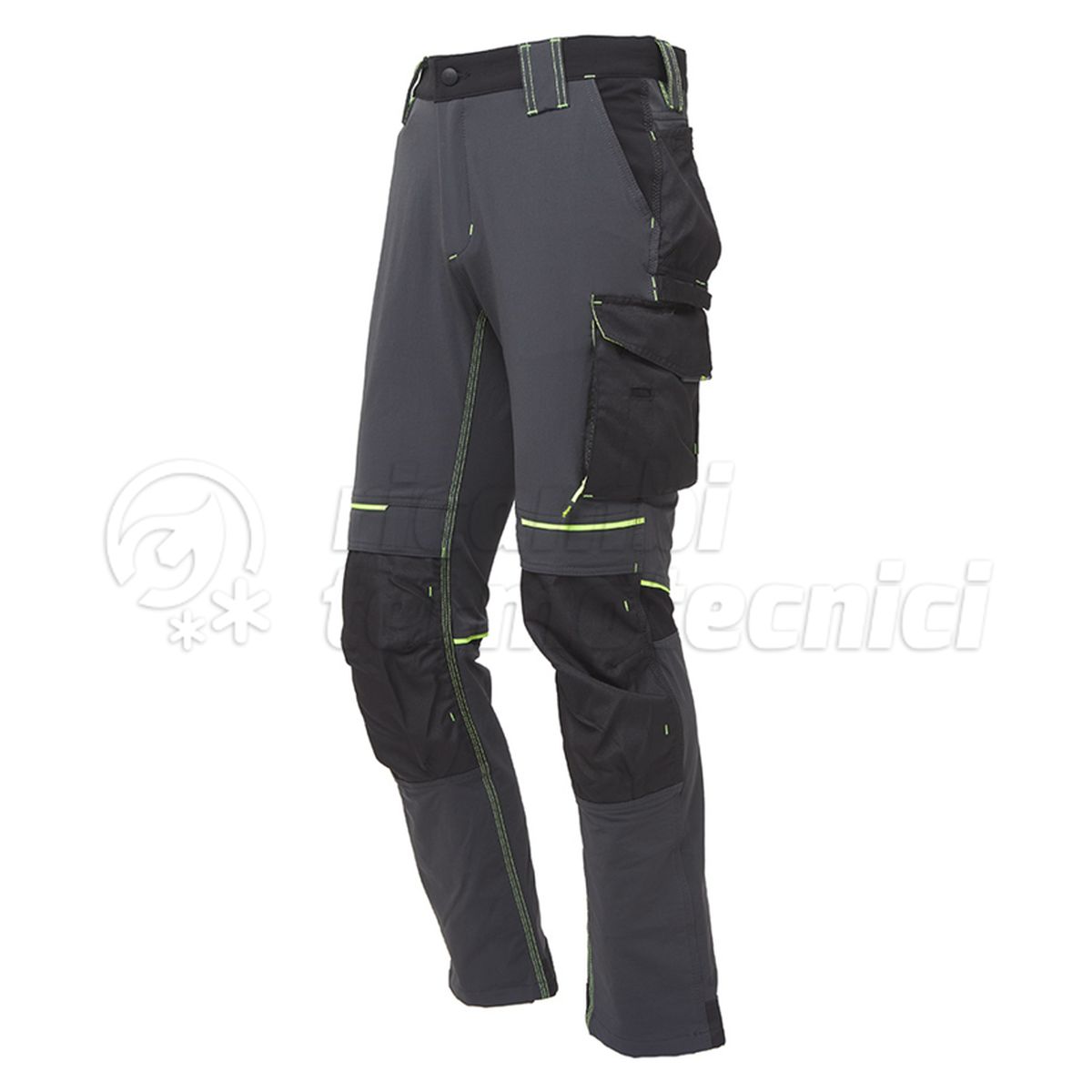 U-POWER PANTALONE LUNGO SLIM FIT ATOM ASPHALT GREY GREEN TAGLIA XL