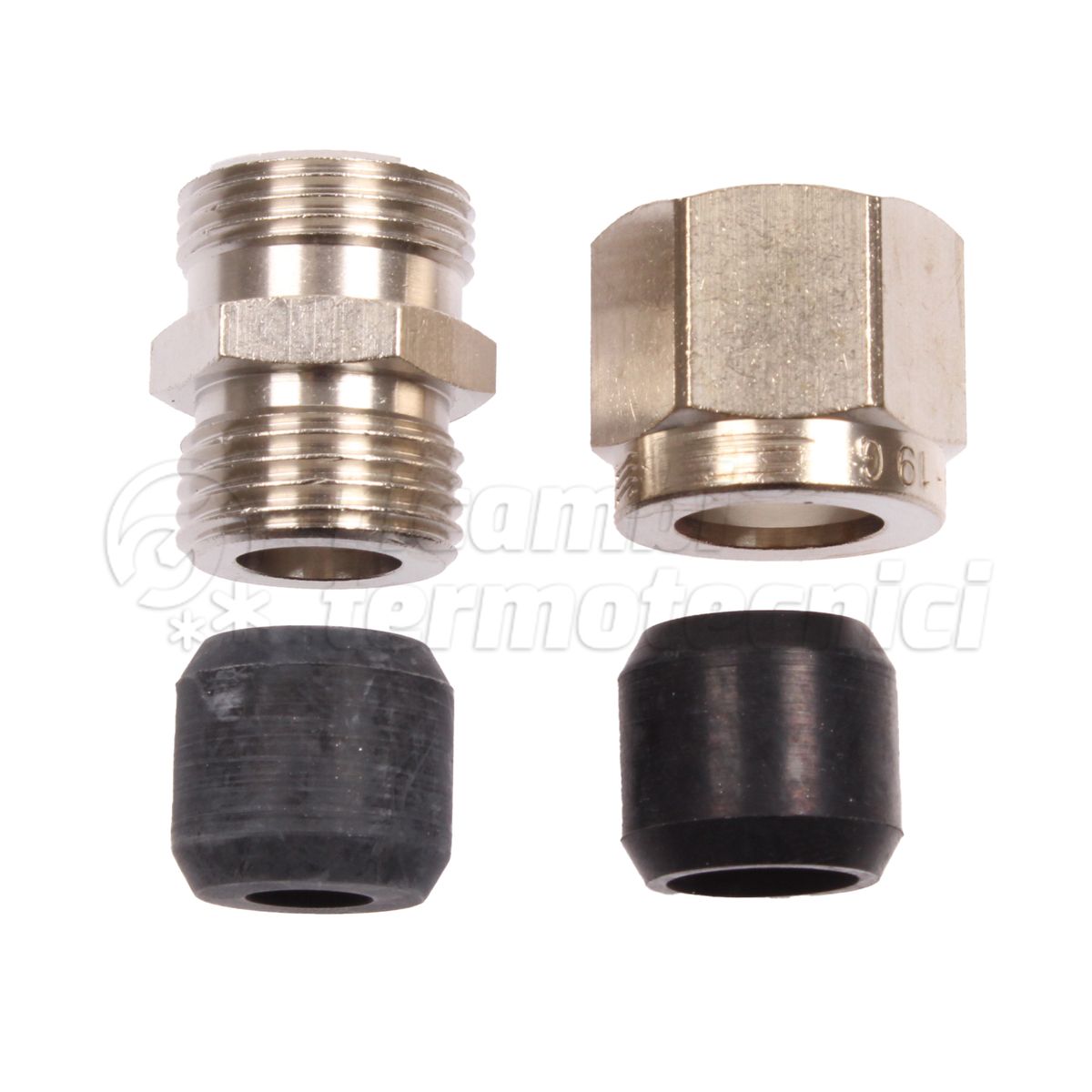 KIT ADATTATORE PORTA GOMMA PER FLESSIBILE GAS CUCINA