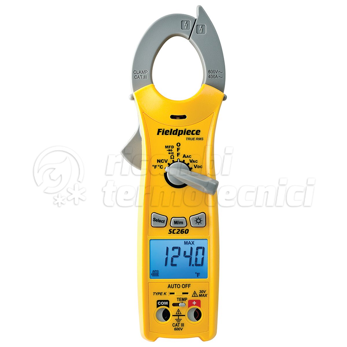 FIELDPIECE USA-SC260 INT-PINZA AMPEROMETRICA PROF.-RAPPORTO DI TARATURA INCLUSO