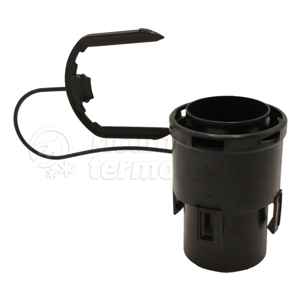 ADATTATORE MASCHIO PER TUBO FLEX D.60 NERO