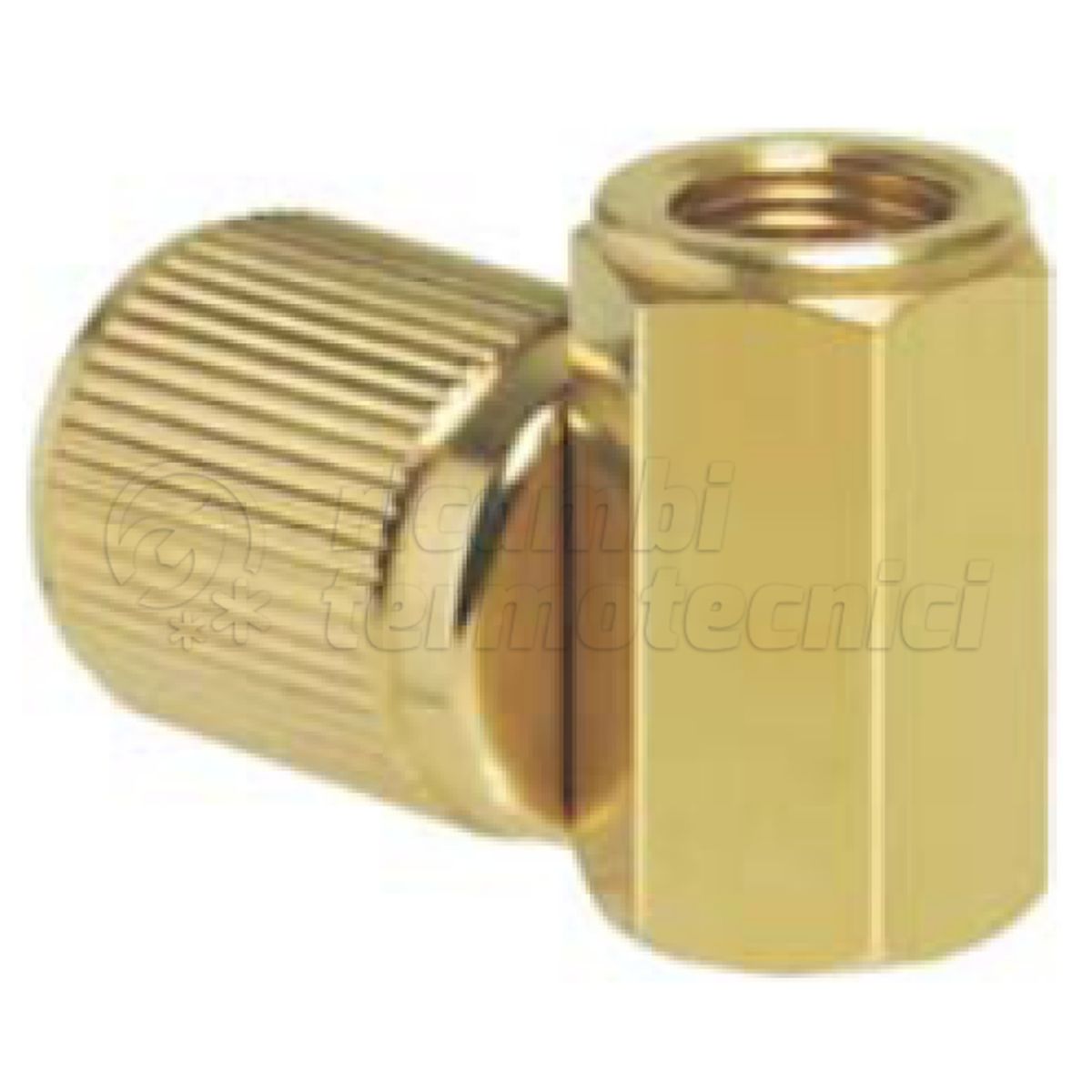 ADATTATORE 90° 5/16" F SAE GIREVOLE CON GUARNIZIONE X 1/8" F NPT