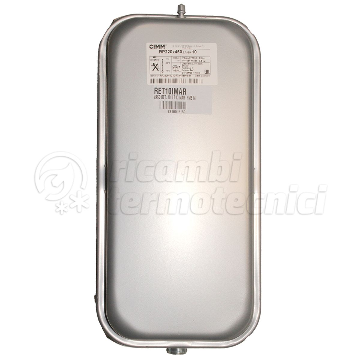 VASO RETTANGOLARE LT 8 220X450X87 3/4"VALV 180°TIPO GRUPPO IMAR 131WRRIA CSP / AR -PMB