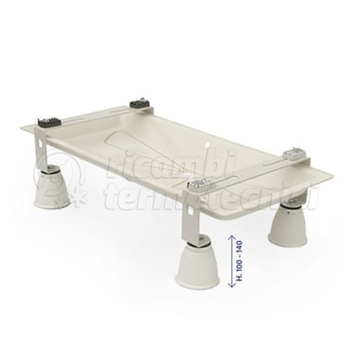 SUPPORTO A PAVIMENTO INFINITY CON BACINELLA BLUE RIVER GRANDE E PIEDINO GENIUS 1000R REGOLABILE