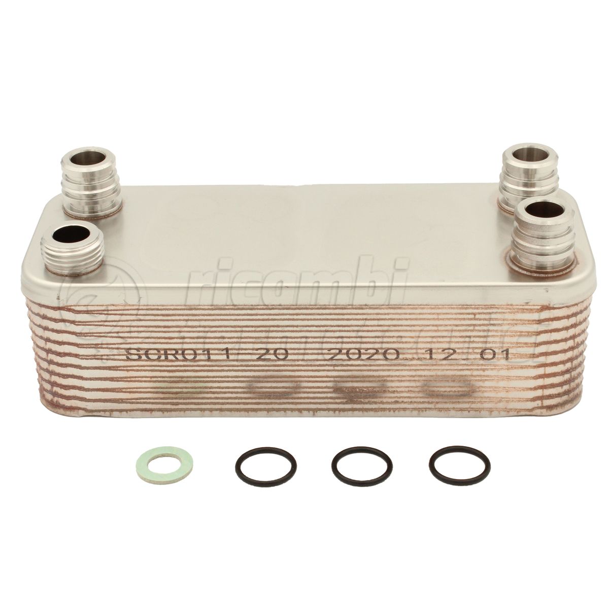SCAMBIATORE 20 PIASTRE TIPO VAILLANT ATTACCHI ORING L.190 MM