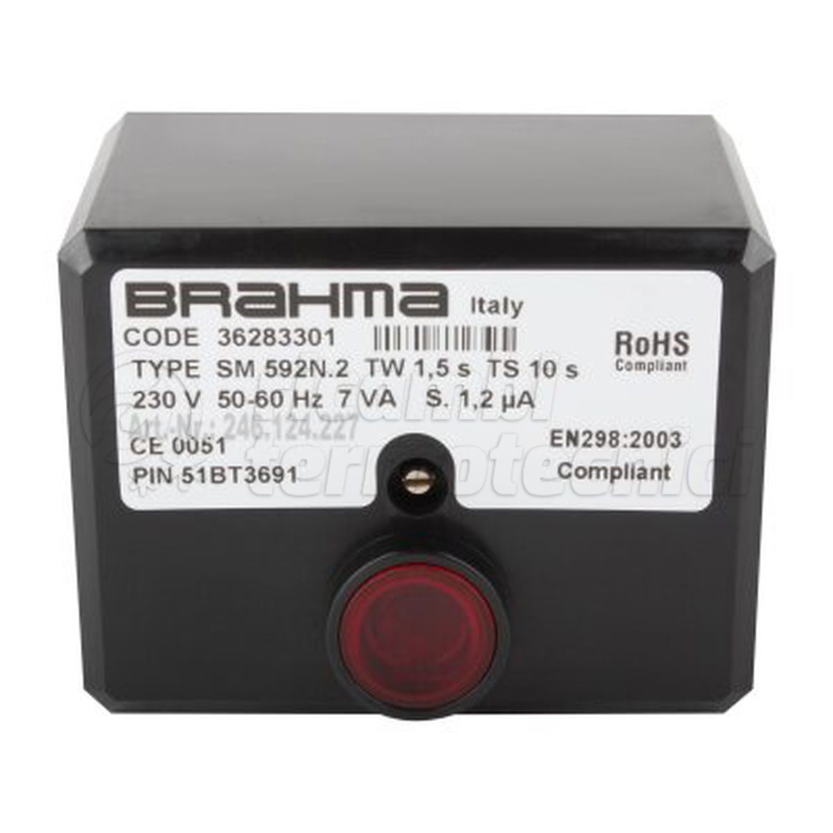 APPARECCHIATURA SCHEDA BRAHMA SM592.2 TW 1,5 SEC TS 10 SEC