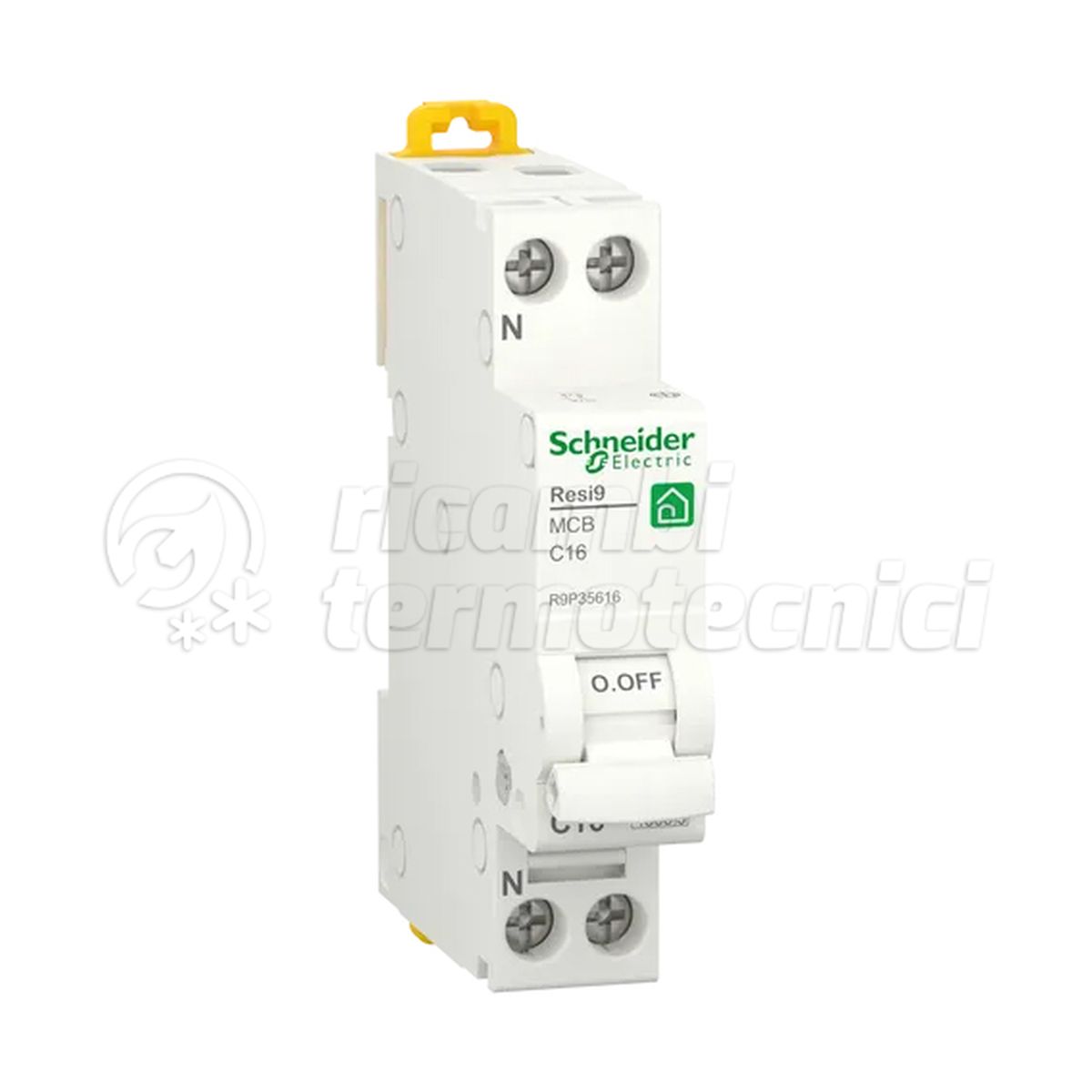 INTERRUTTORE MAGNETOTERMICO RESI9 MCB 1P+N C 16A 4500A 1M