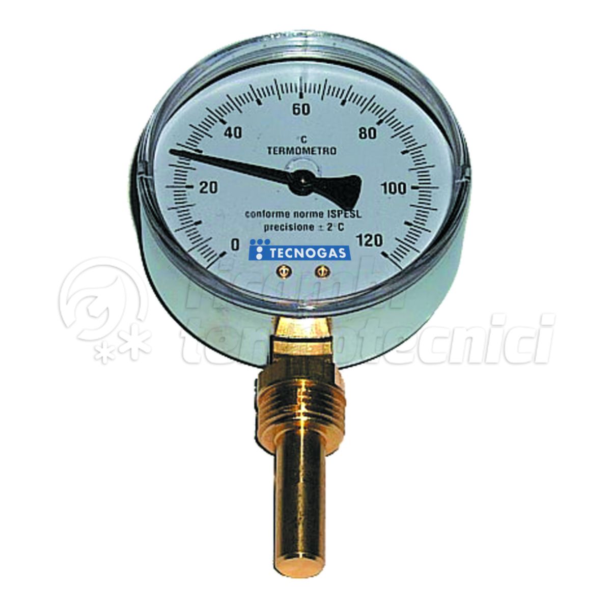 TERMOMETRO ISPESL ATTACCO RADIALE D80 L100MM 0+120 1/2" AR