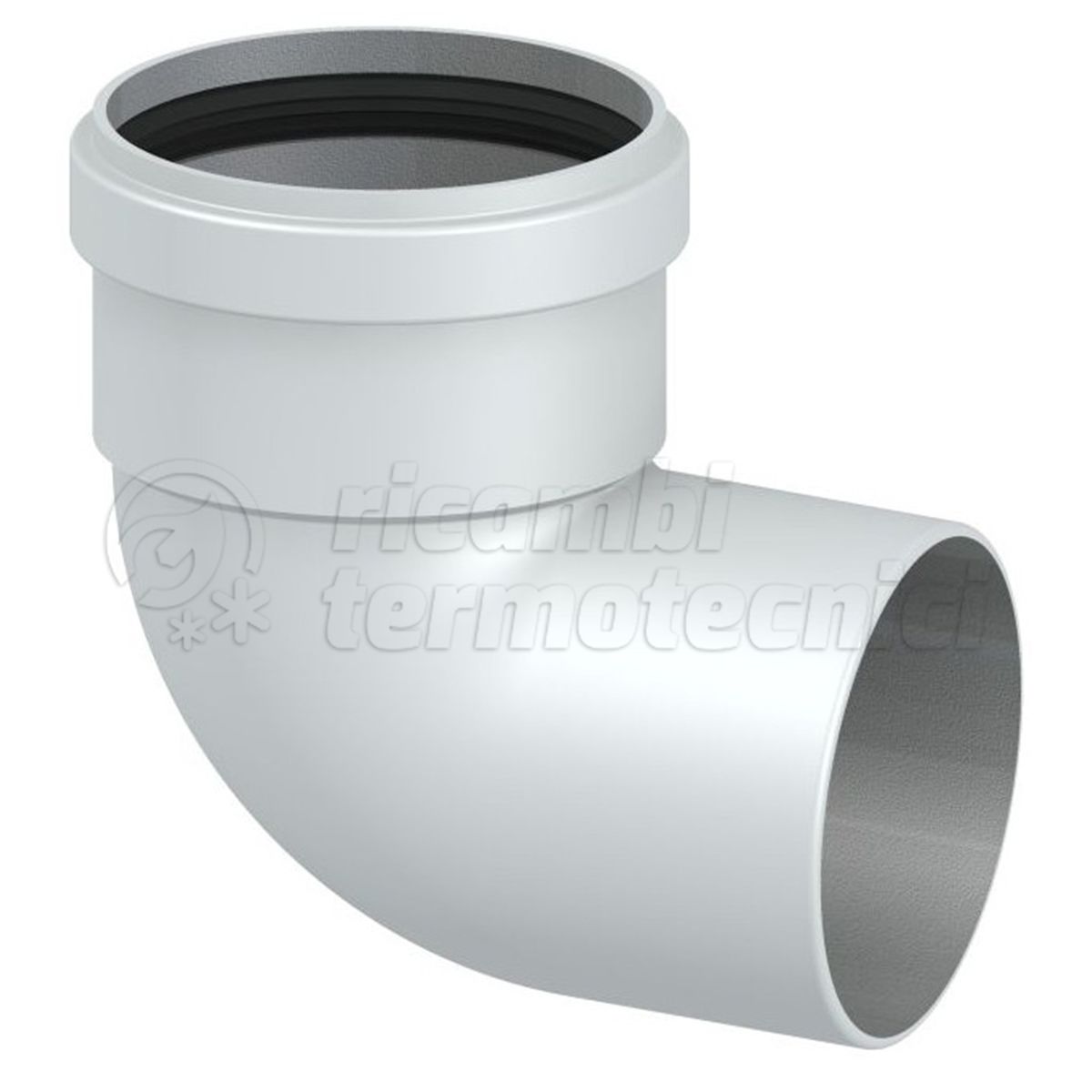 GOMITO 90° MF D.60 VERNICIATO BIANCO