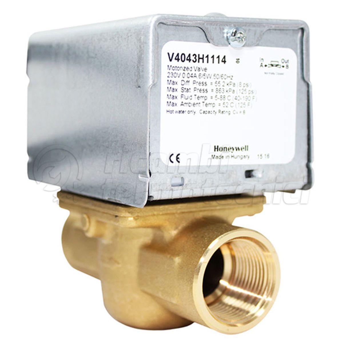 VALVOLA ZONA HONEYWELL 2VIE 3/4"F CON MICROINTERRUTTORE