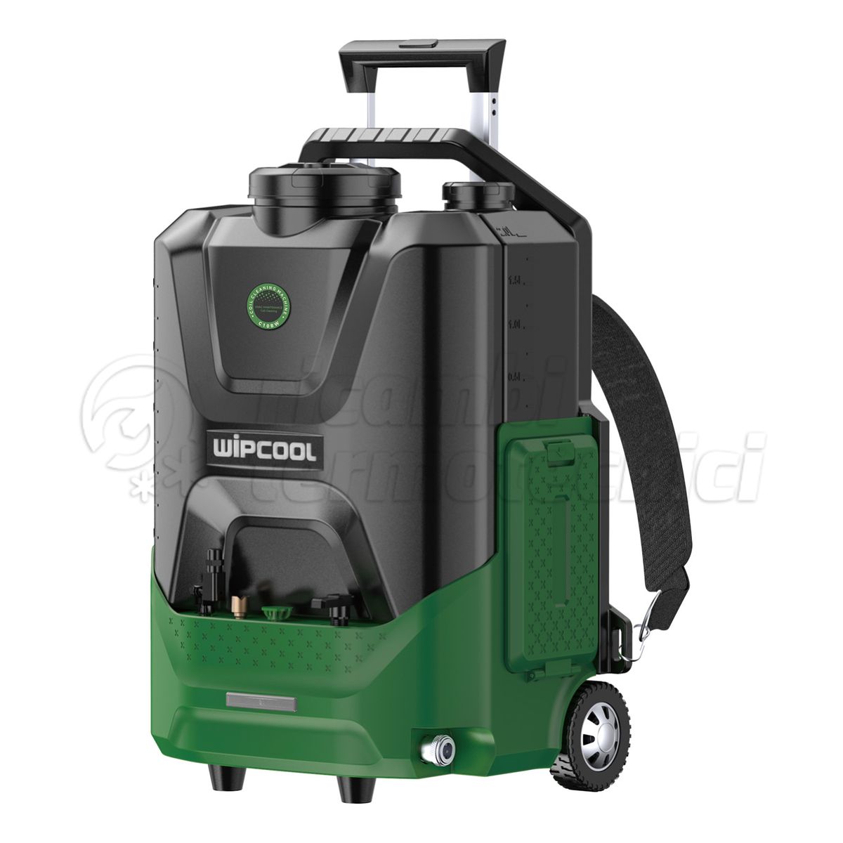 IDROPULITRICE CARRELLATA PORTATILE A BATTERIA ( NON COMPRESA ) PER SISTEMI HVACR, CON TRACOLLA